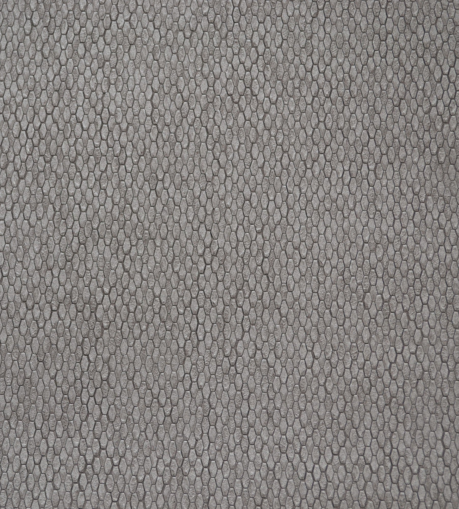 Stretched Hexagons Dark Silver Wallpaper by York Wallcoverings Designer Formations Covers about 57.2 square feet 20.8-in by 33-ft long roll Unpasted 0 - Swanky Fabrics -