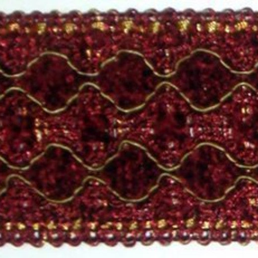 YF653X Col. Jewel by Europatex Designer Fabric Palladian 50% Polyester / 50% Rayon China See Sample Horizontal: N/A and Vertical: N/A 2.00 inches  - Swanky Fabrics -