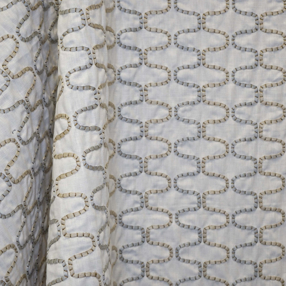 Zambia 31Sj102 by JF Designer Fabric JF Studio 60% Linen, 32% Viscose, 8% Polyester India Horizontal: 3.375 and Vertical: 2 56 - Swanky Fabrics -