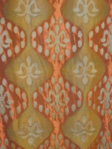 Angel Of Longevity Salmon Blue Green ZB17300002 by Grey Watkins Designer Fabric