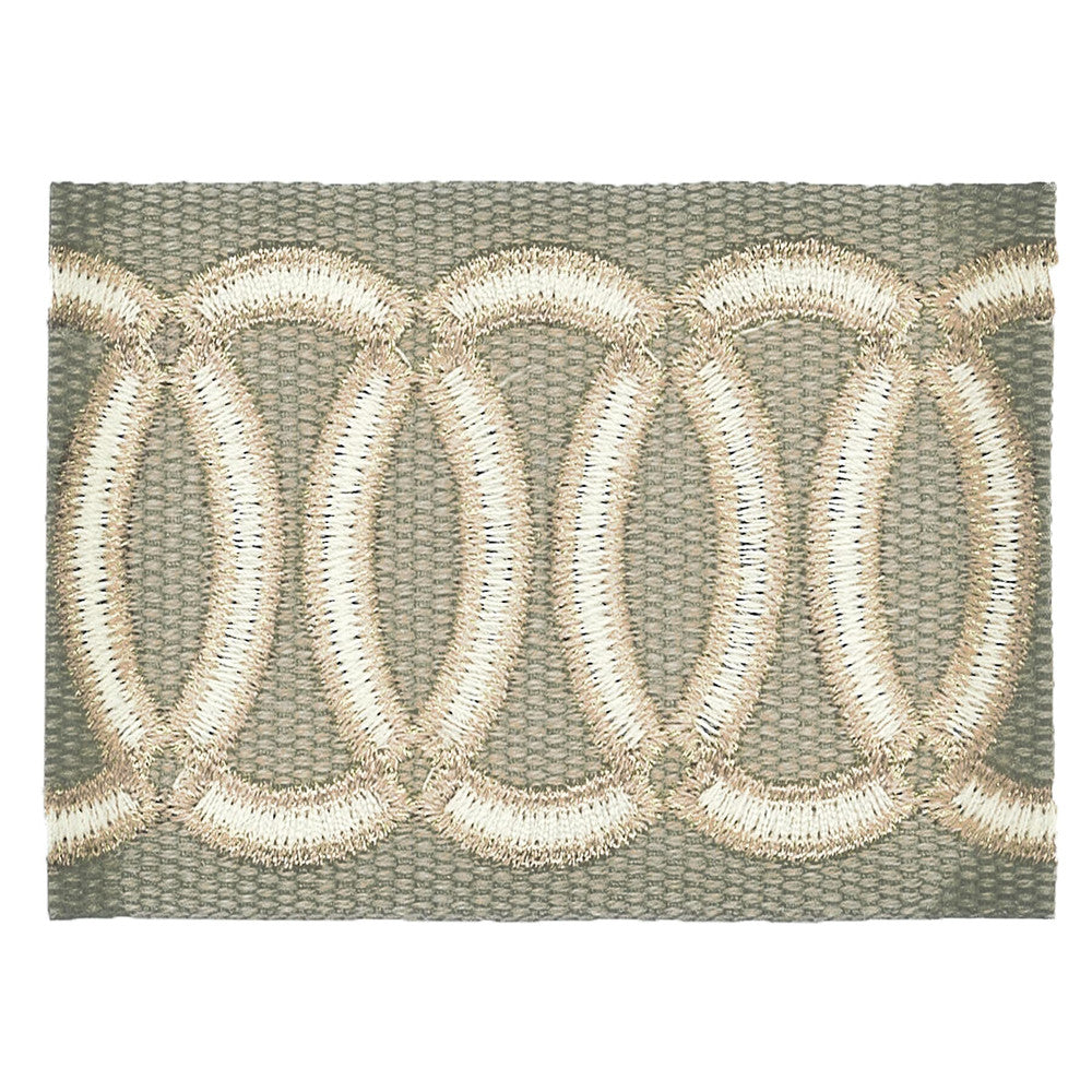 Zealot 4 Cement by Stout Designer Trim MOONDUST TRIM 40%LIN 32%SVI 24%POL 4%MTL CHINA Horizontal: 0 and Vertical: 0 2.38 in - Swanky Fabrics -