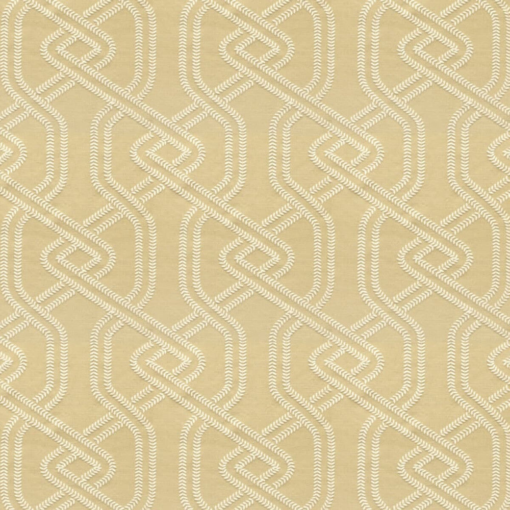 Zeppelin 2 Caramel by Stout Designer Fabric COLOR MY WINDOW EMBROIDERY/SNOW 100%POL %REMB INDIA FLAME RETARDANT-U.F.A.C. CLASS 1 CATB 117-2013 WYZENBEEK 6 000 DOUBLE RUB WEAR TEST (LIGHT DUTY) Horizontal: 10.25 and Vertical: 12 51 in - Swanky Fabrics -
