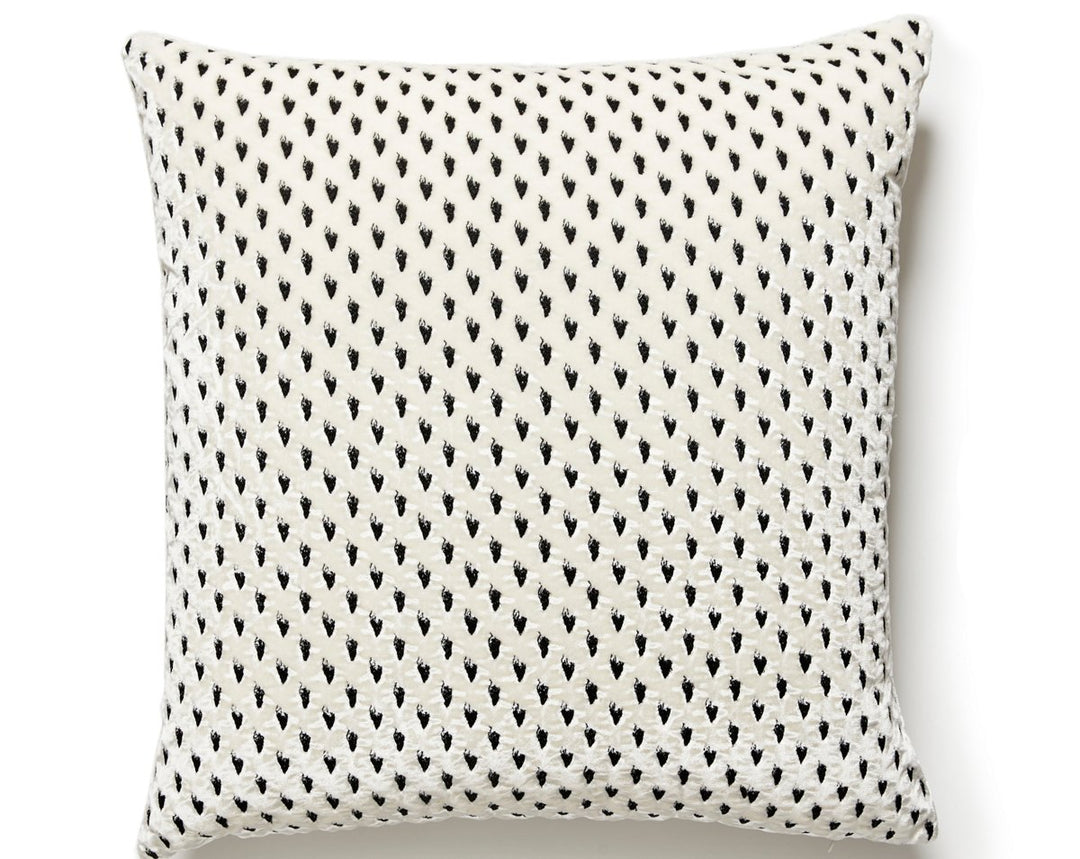 Ermine Pillow 22 X 22 - Winter White ZSERMIPILL0001 by Scalamandre Designer Pillow