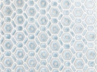 Manetta Powder Blue ZSMANE0001 by Old World Weavers Designer Fabric MANOR SUITE 56% CUPRO VISCOSE 44% COTTON INDIA MEDIUM DUTY Horizontal: 1.5" and Vertical: 1.75" 54 - Swanky Fabrics -