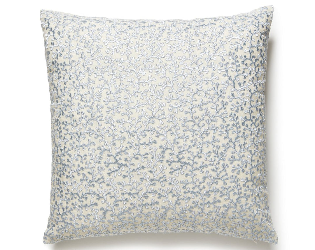 Hele Bay Pillow 22 X 22 - Powder Blue ZSHELEPILL0002 by Scalamandre Designer Pillow