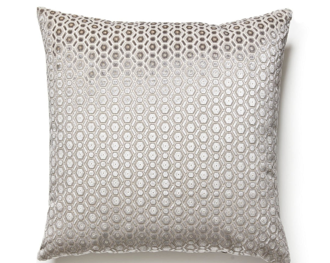 Manetta Pillow 22 X 22 - Pewter ZSMANEPILL0005 by Scalamandre Designer Pillow