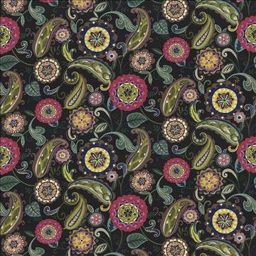 Abberley Passion Black by Kasmir Designer Fabric 1435 100% Cotton INDONESIA 15,000 Wyzenbeek Double Rubs H: 54 inches, V: 27 inches 54 - 55 - Swanky Fabrics - Kasmir