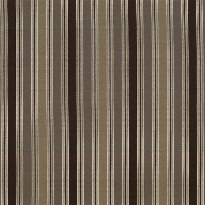 Abbot Stripe Coffee by Kasmir Designer Fabric 5068 56% Cotton 44% Polyester TAIWAN 30,000 Wyzenbeek Double Rubs Horizontal: 6 7/8 inches and Vertical: 0 Inches 54 - 55 - Swanky Fabrics -
