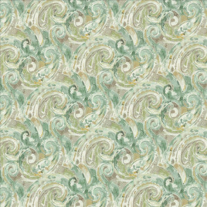 Abstract Paisley Seaspray by Kasmir Designer Fabric
