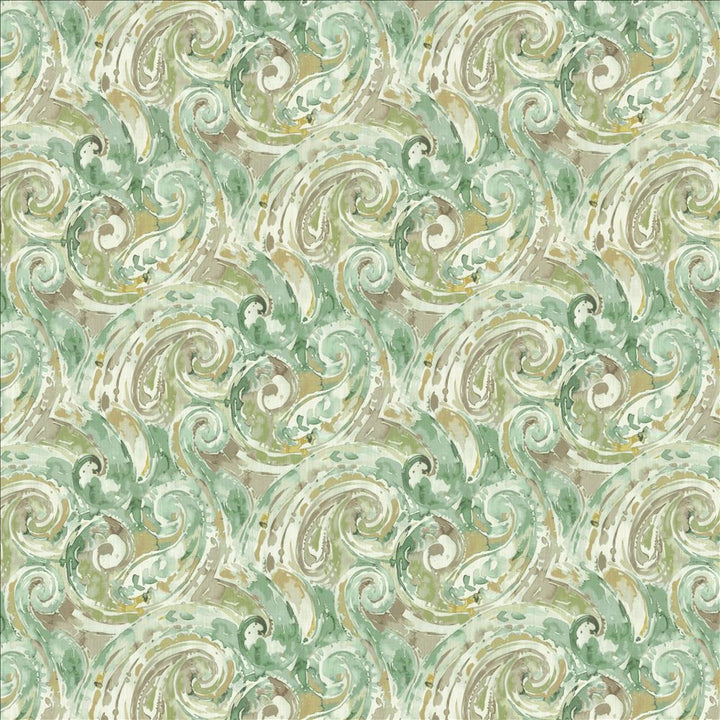 Abstract Paisley Seaspray by Kasmir Designer Fabric 1453 100% Cotton
 SOUTH KOREA 30,000 Wyzenbeek Double Rubs </p><p>Repeat: Horizontal: 18 inches and Vertical: 17 4/8 inches 54 - Swanky Fabrics -