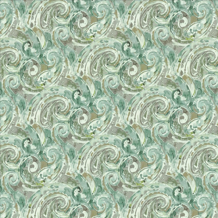 Abstract Paisley Seaspray by Kasmir Designer Fabric 1453 100% Cotton
 SOUTH KOREA 30,000 Wyzenbeek Double Rubs </p><p>Repeat: Horizontal: 18 inches and Vertical: 17 4/8 inches 54 - Swanky Fabrics -