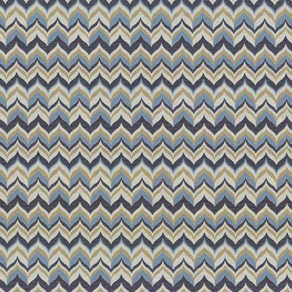 Adderley Monaco Blue by Kasmir Designer Fabric 5072 100% Polyester CHINA 10,000 Wyzenbeek Double Rubs Horizontal: 3 6/8 inches and Vertical: 7 2/8 inches 54 - Swanky Fabrics -