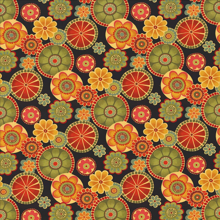 Adelaide Fiesta by Kasmir Designer Fabric 1433 100% Cotton INDONESIA 15,000 Wyzenbeek Double Rubs Horizontal: 27 inches and Vertical: 27 inches 54 - 55 - Swanky Fabrics -