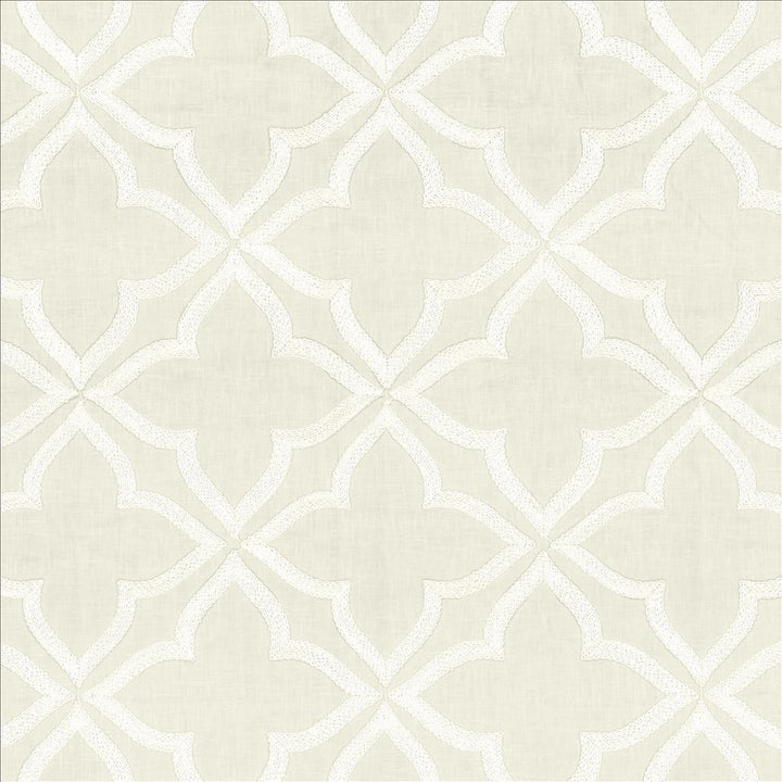 Adornment White by Kasmir Designer Fabric 5156 70% Polyester
30% Cotton
 INDIA Not Tested </p><p>Repeat: Horizontal: 8 6/8 inches and Vertical: 9 3/8 inches 54 - Swanky Fabrics -