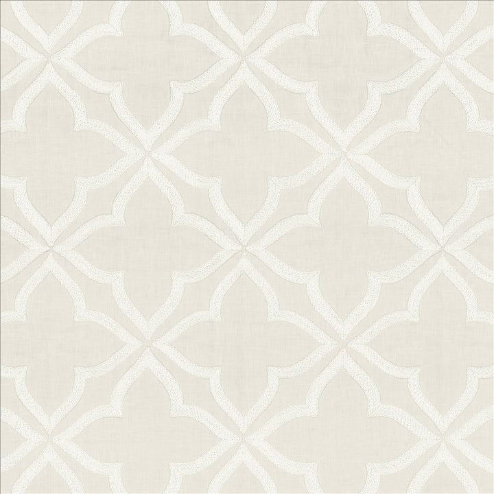 Adornment White by Kasmir Designer Fabric 5156 70% Polyester
30% Cotton
 INDIA Not Tested </p><p>Repeat: Horizontal: 8 6/8 inches and Vertical: 9 3/8 inches 54 - Swanky Fabrics -