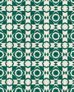 Mind The Gap Wallpaper AEGEAN TILES Ultramarine Green Wallpaper (WP30050)