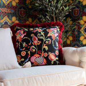 Mind The Gap Pillows AL FRESCO Embroidered Cushion (LC40254)