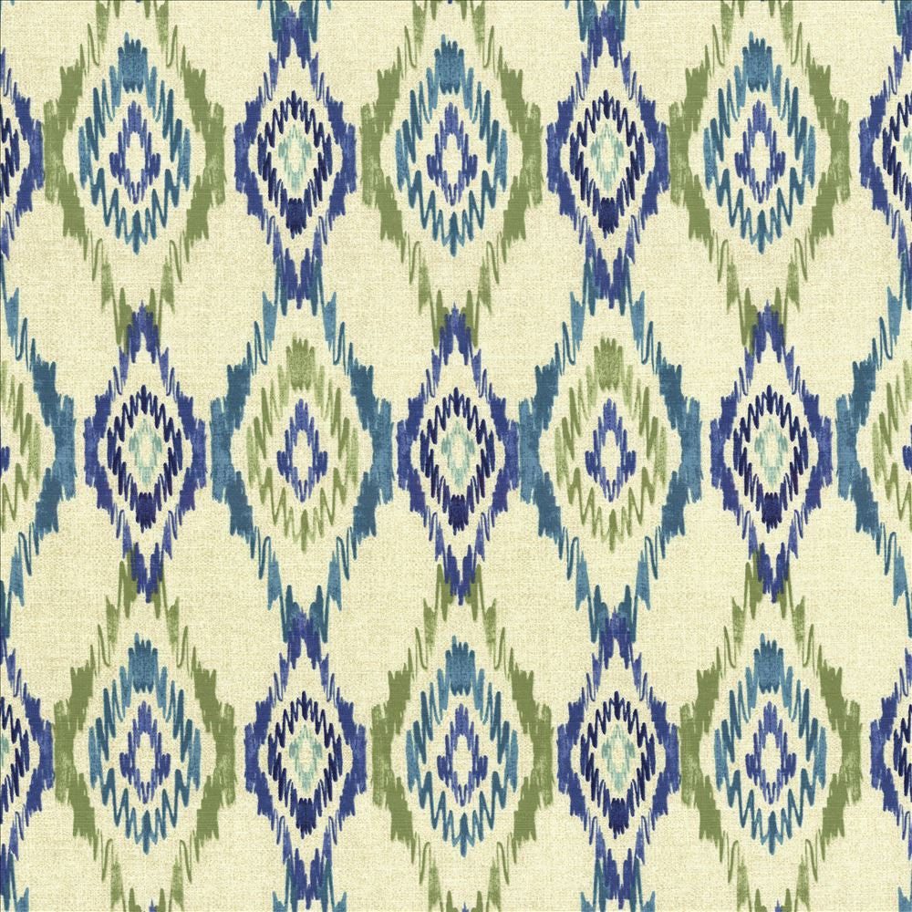 Alameda Ikat Spring Water by Kasmir Designer Fabric 5089 100% Cotton
 INDONESIA 12,000 Wyzenbeek Double Rubs </p><p>Repeat: Horizontal: 13 4/8 inches and Vertical: 13 4/8 inches 54 - 55 - Swanky Fabrics -