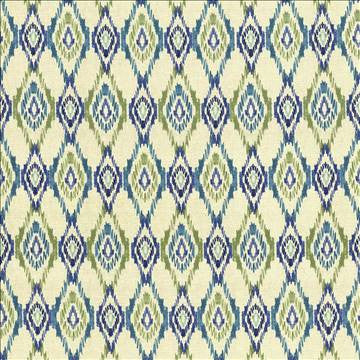 Alameda Ikat Spring Water by Kasmir Designer Fabric 5089 100% Cotton INDONESIA 12,000 Wyzenbeek Double Rubs H: 13 4/8 inches, V: 13 4/8 inches 54 - 55 - Swanky Fabrics - Kasmir