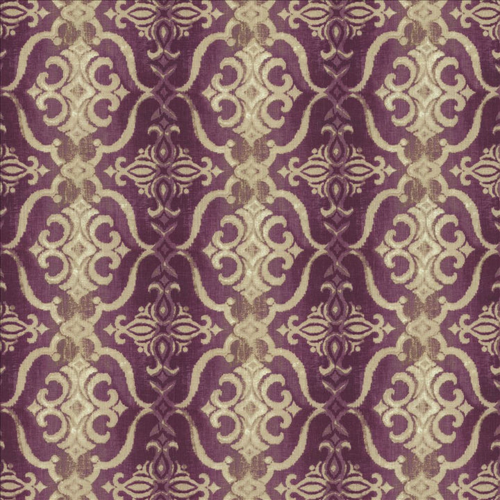 Alessandra Purple by Kasmir Designer Fabric 1452 100% Linen
 TURKEY </p><p>Repeat: Horizontal: 13 4/8 inches and Vertical: 12 4/8 inches 55 - Swanky Fabrics -
