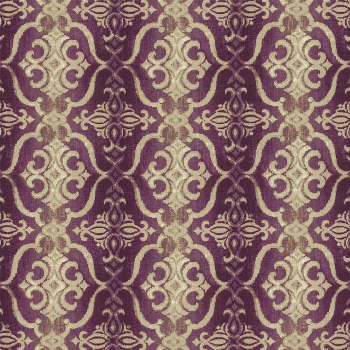 Alessandra Purple by Kasmir Designer Fabric See sample 100% Linen
 TURKEY 14,000 Martindale Cycles </p><p>Repeat: Horizontal: 13 4/8 inches and Vertical: 12 4/8 inches 55 - Swanky Fabrics -
