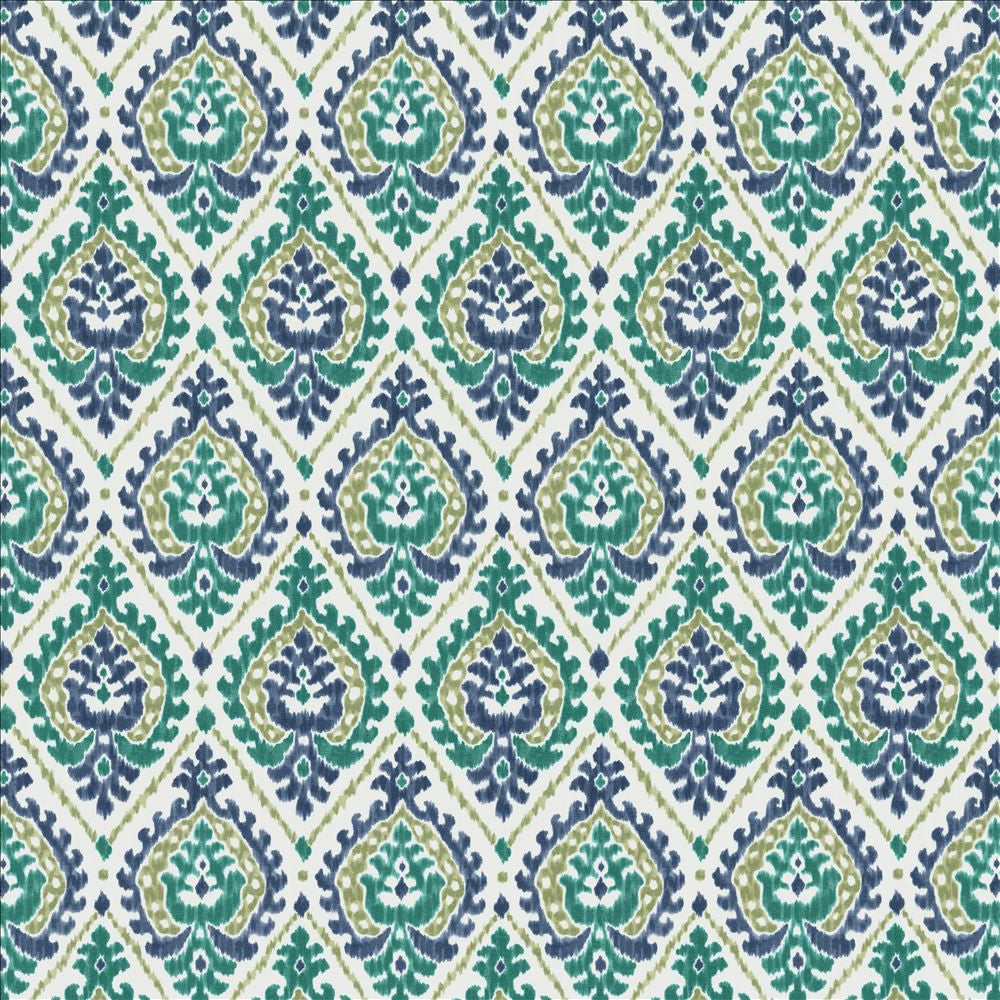 Alluring Lagoon  by Kasmir Designer Fabric 1474 100% Cotton  SPAIN  </p><p>Repeat: Horizontal: 6 6/8 inches and Vertical: 13 4/8 inches 54  - Swanky Fabrics -