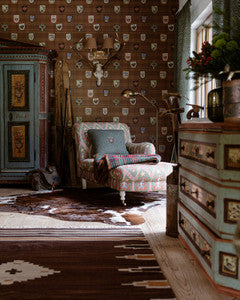 Mind The Gap Wallpaper ALPBACH Burnt Orange Wallpaper (WP20670)