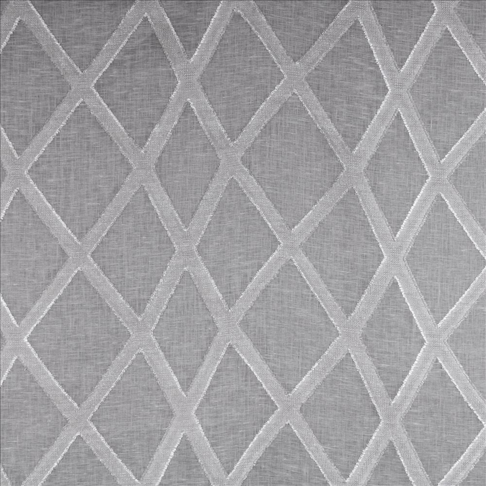 Alyeska Silver  by Kasmir Designer Fabric 1475 39% Linen 35% Polyester 26% Rayon  TURKEY  </p><p>Repeat: Horizontal: 9 6/8 inches and Vertical: 7 6/8 inches 55  - Swanky Fabrics -