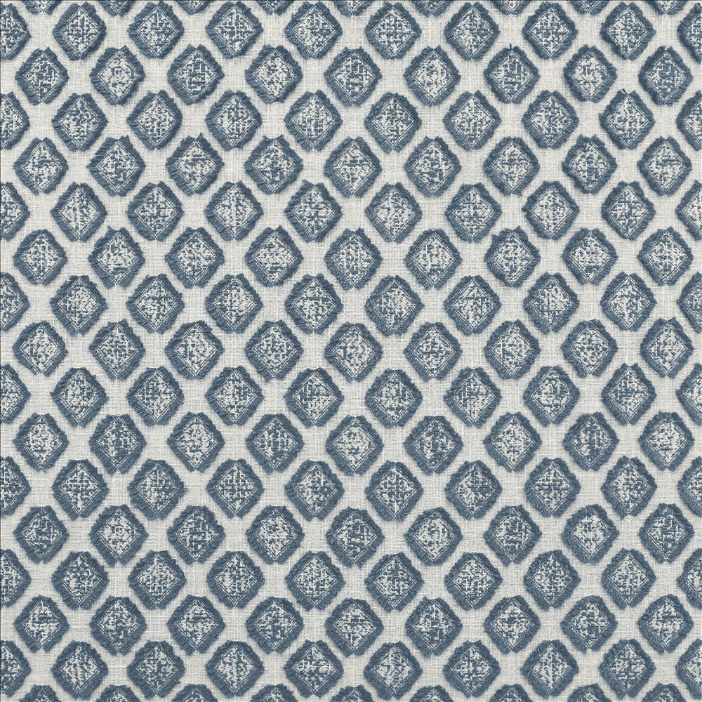 Amberlyn Denim by Kasmir Designer Fabric 1472 86% Cotton
14% Polyester
 INDIA Not Tested </p><p>Repeat: Horizontal: 1 6/8 inches and Vertical: 2 inches 54 - Swanky Fabrics -