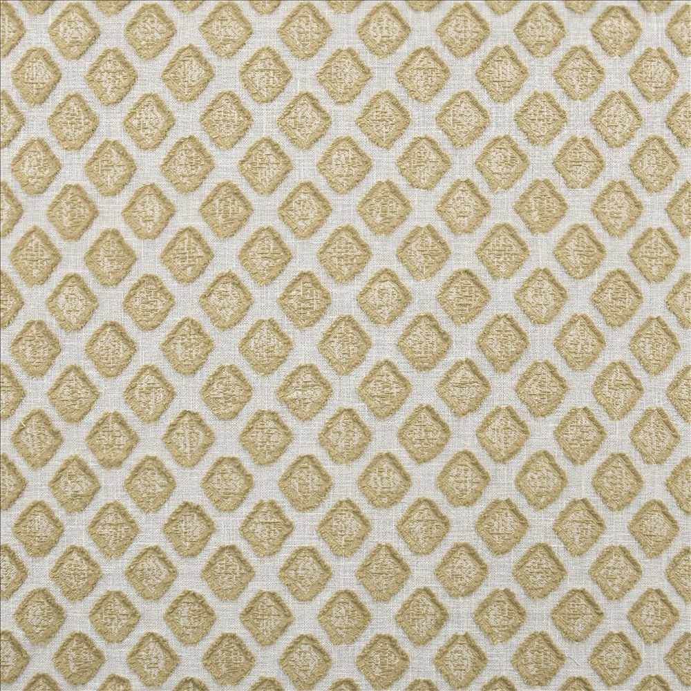 Amberlyn Gold by Kasmir Designer Fabric 1470 86% Cotton
14% Polyester
 INDIA Not Tested </p><p>Repeat: Horizontal: 1 6/8 inches and Vertical: 2 inches 54 - Swanky Fabrics -
