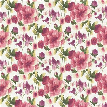 Ambrose Garden Raspberry by Kasmir Designer Fabric 1435 100% Linen CHINA 48,000 Wyzenbeek Double Rubs H: 27 inches, V: 25 2/8 inches 54 - Swanky Fabrics - Kasmir