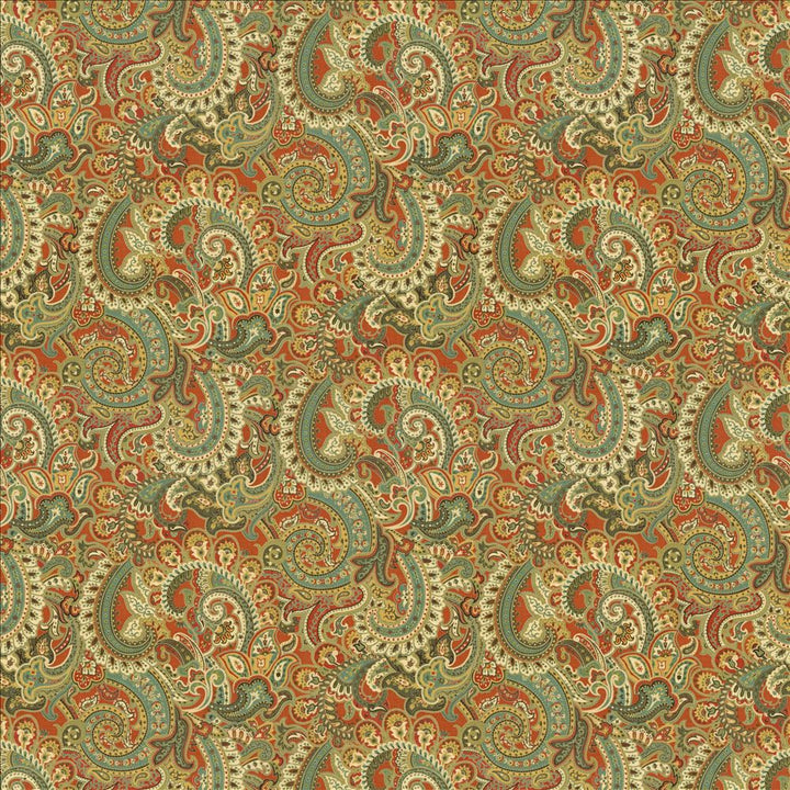 Anjou Paisley Ming Red by Kasmir Designer Fabric 5106 55% Linen
45% Rayon
 CHINA </p><p>Repeat: Horizontal: 27 4/8 inches and Vertical: 25 2/8 inches 54 - 55 - Swanky Fabrics -