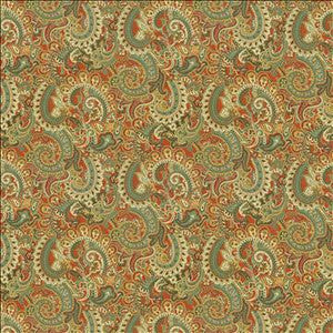 Anjou Paisley Ming Red by Kasmir Designer Fabric