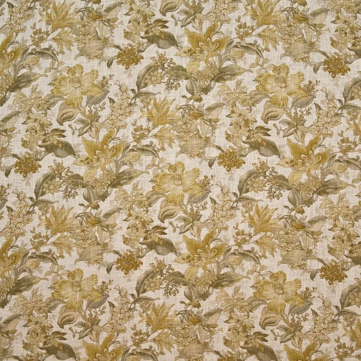 Ansley Gardens Golden Glow  by Kasmir Designer Fabric 1402 55% Flax
45% Viscose
 CHINA Not Tested Horizontal: 13 4/8 inches and Vertical: 27 inches 54  - Swanky Fabrics -
