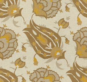 Turkish Flower Grey/Bronze by G P & J Baker Designer Fabric