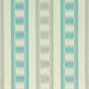 Ryecote Stripe Aqua/Silver by G P & J Baker Designer Fabric