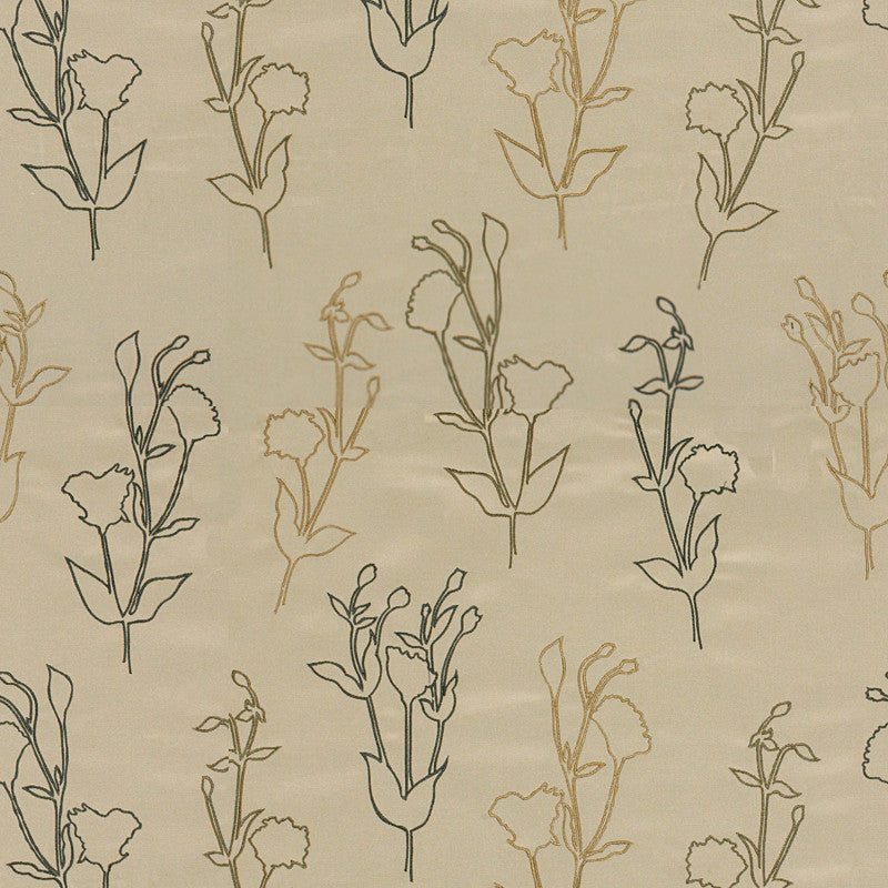 Ventana Garden Carmel/Charcoal by Groundworks Designer Fabric