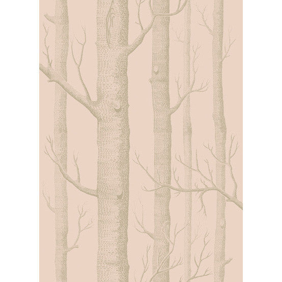 Woods Pink/Gilver by Cole & Son Designer Wallcovering