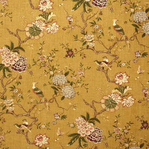 Oriental Bird Gold by G P & J Baker Designer Fabric