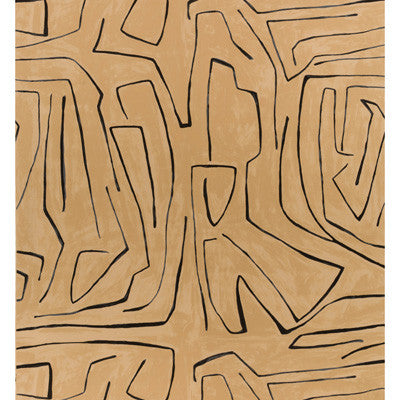 Graffito Sand/Black by Groundworks Designer Wallcovering