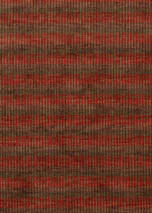 Rattan Chenille Red/Green by Mulberry Designer Fabric