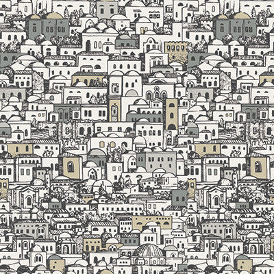Mediterranea White & Metallic by Cole & Son Designer Wallcovering