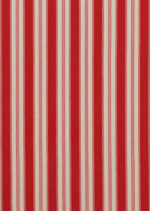 Tango Ticking Red by Baker Lifestyle Designer Fabric