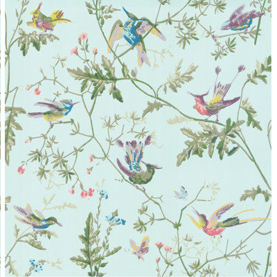 Hummingbirds Blue Multi-Colour by Cole & Son Designer Wallcovering