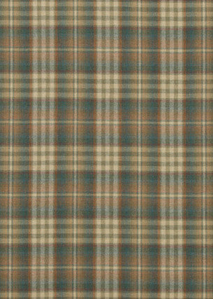 Nevis Teal/Russet by Mulberry Designer Fabric
