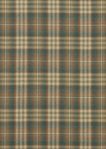 Nevis Teal/Russet by Mulberry Designer Fabric