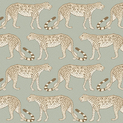 Leopard Walk Olive & White by Cole & Son Designer Wallcovering