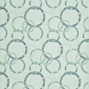 Roundel Aqua/Teal/Silver by Baker Lifestyle Designer Wallcovering