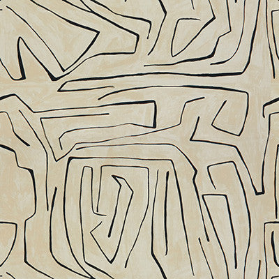 Graffito Linen/Onyx by Lee Jofa Modern Designer Fabric