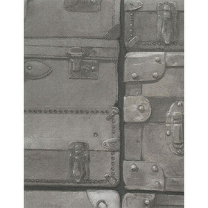 Luggage Gunmetal by Kravet Couture Designer Wallcovering